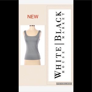 White House Black Market Gray Women's Top